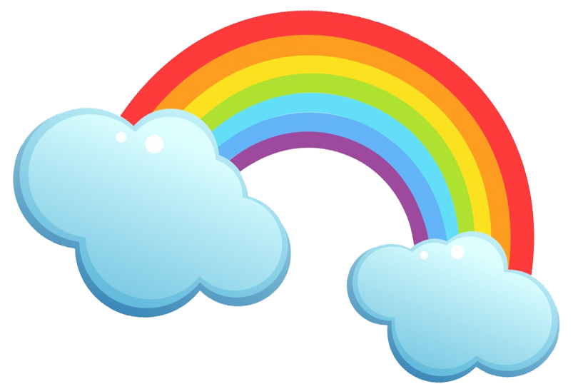 Rainbow With Clouds Png Png Image Collection