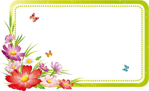Imagem de quadro de flores PNG com fundo transparente