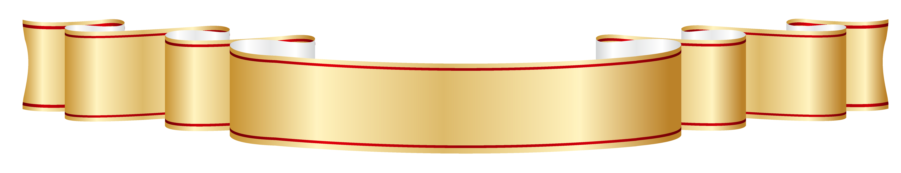 Image PNG ruban dor avec fond Transparent