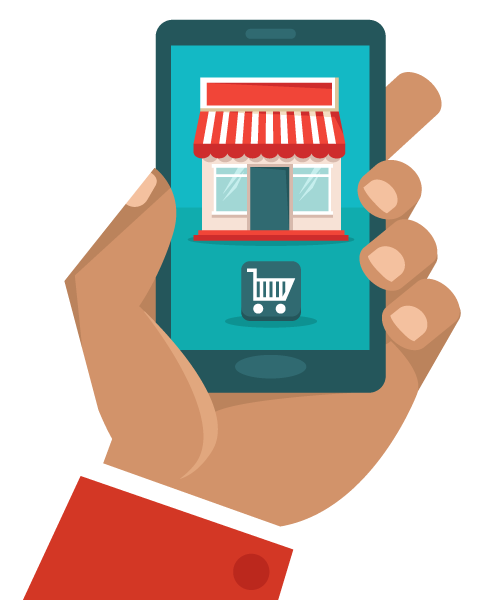 Commerce mobile Transparan Gambar