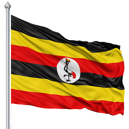 Uganda Flag PNG صورة خلفية