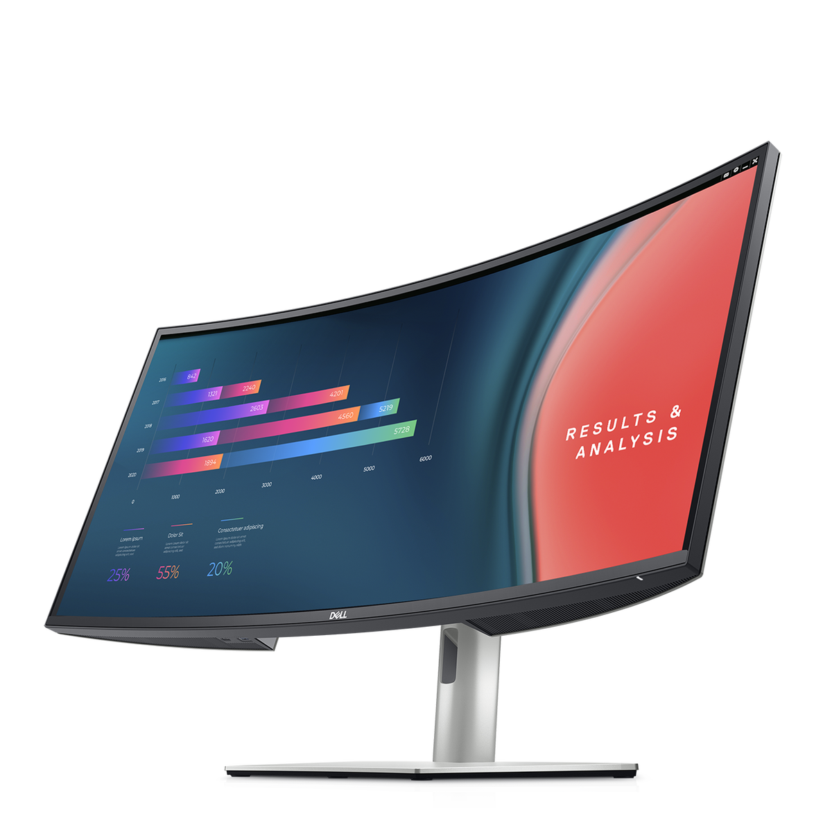 Dell ultrasharp monitor layar Transparan layar lebar