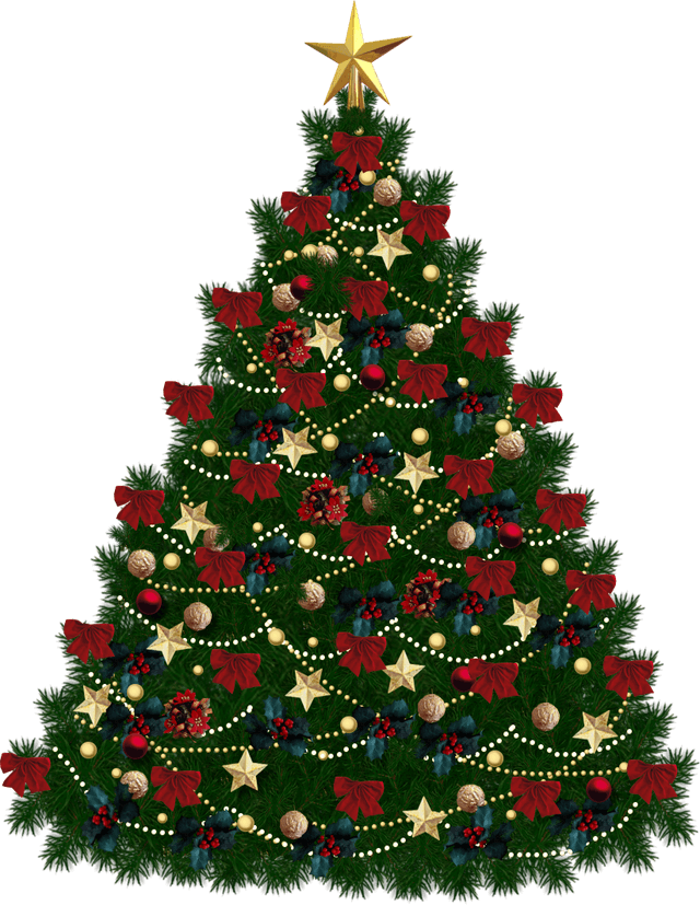 Green Christmas tree Transparent Image