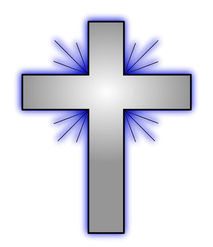 Неоновый крест PNG прозрачное изображение