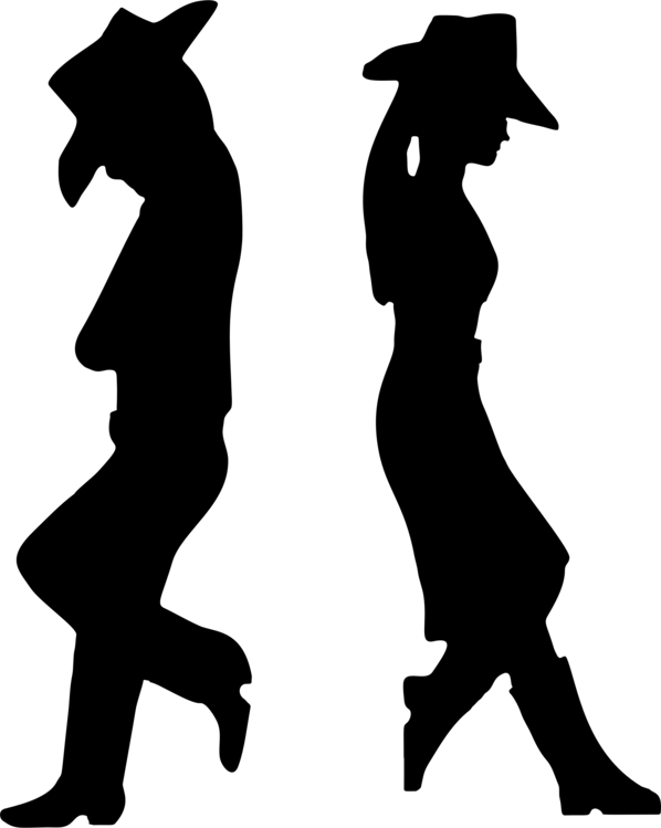 Vektor koboi siluet PNG Gambar latar belakang