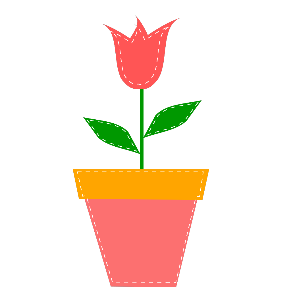 Векторный цветочный горшок прозрачный образ