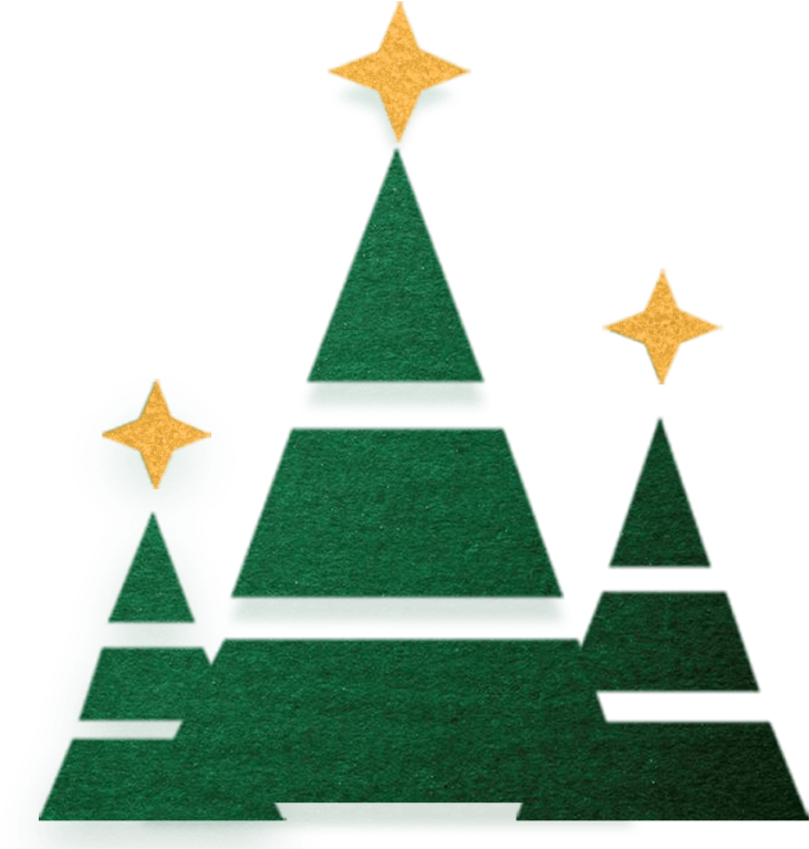 Vector Green Christmas Tree PNG High-Quality Image