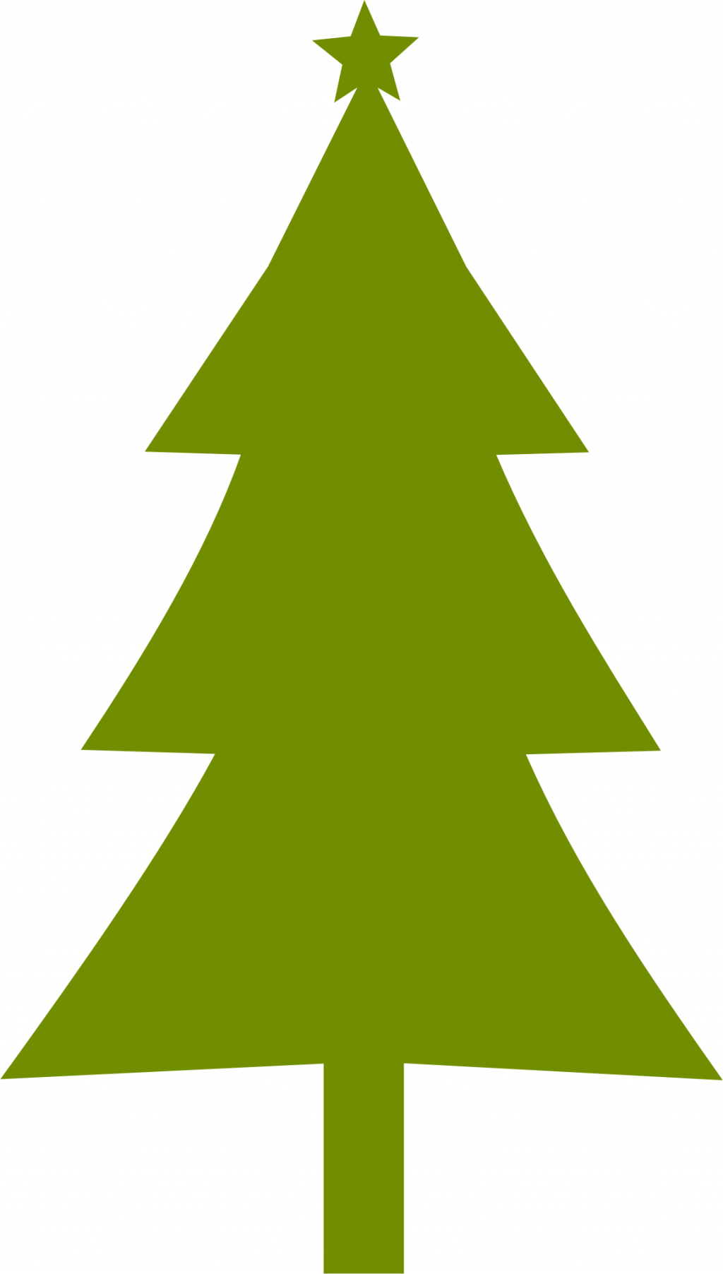 Vector Green Christmas Tree PNG Image