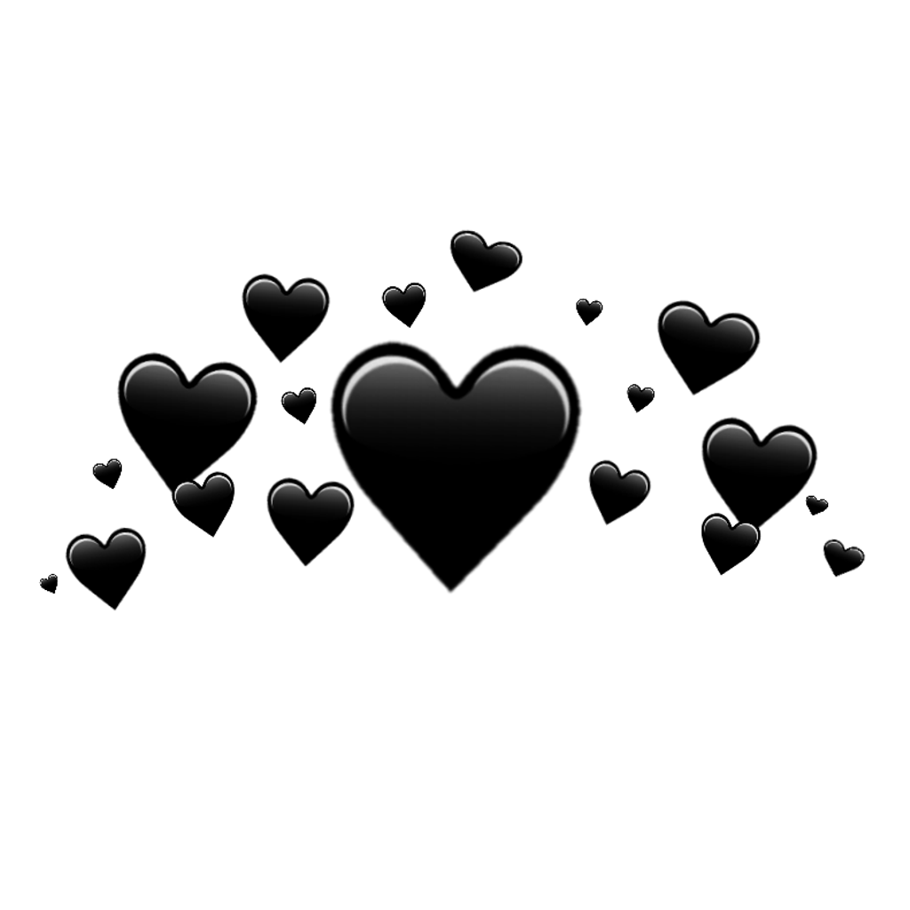 Black Heart Crown PNG Télécharger limage