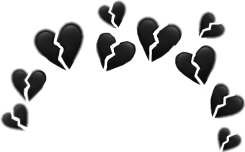 Image Transparente de couronne coeur noir