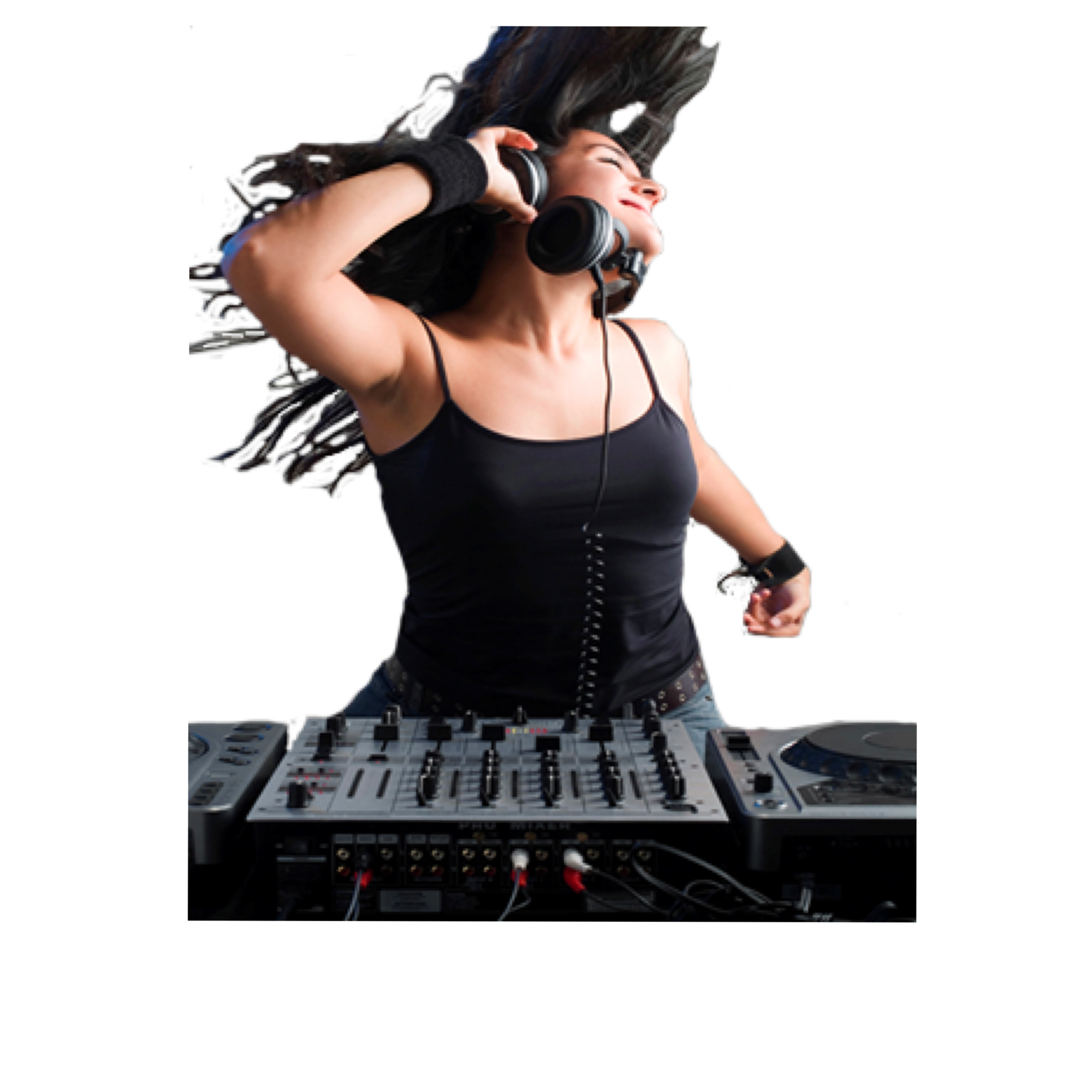 Crazy DJ Girl PNG ภาพโปร่งใส