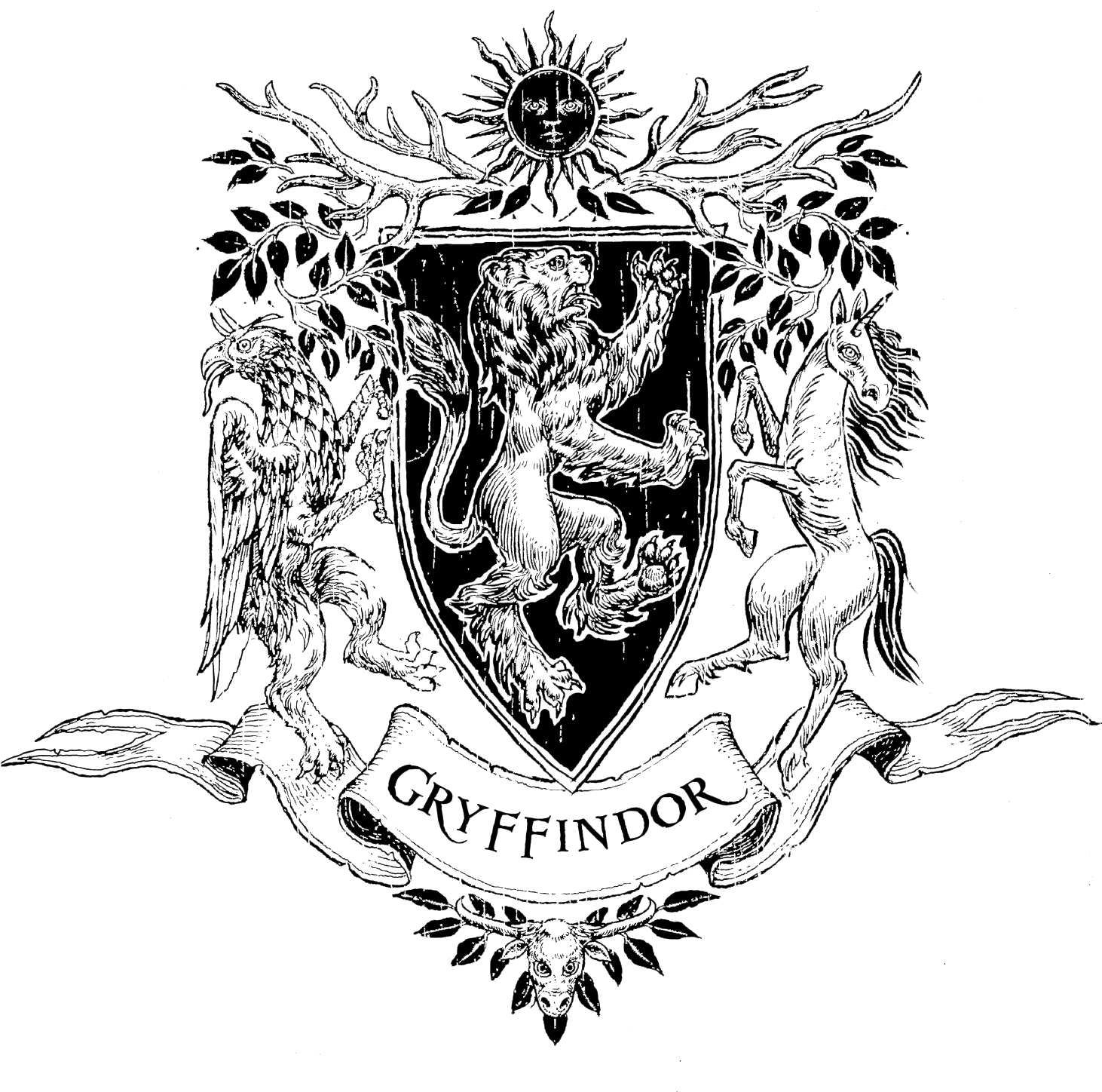 Gryffindor logo PNG прозрачное изображение