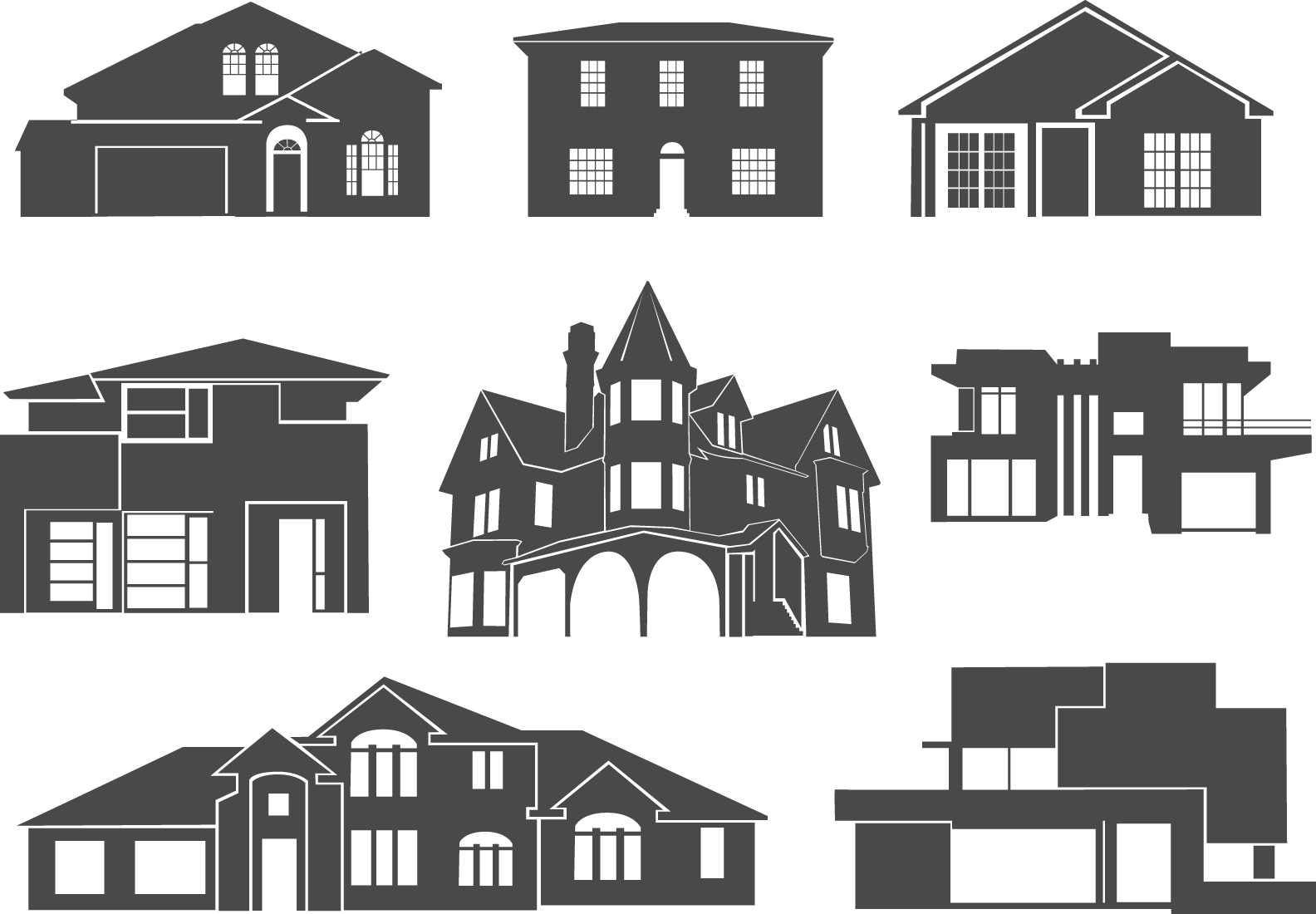 Immagine Trasparente silhouette casa