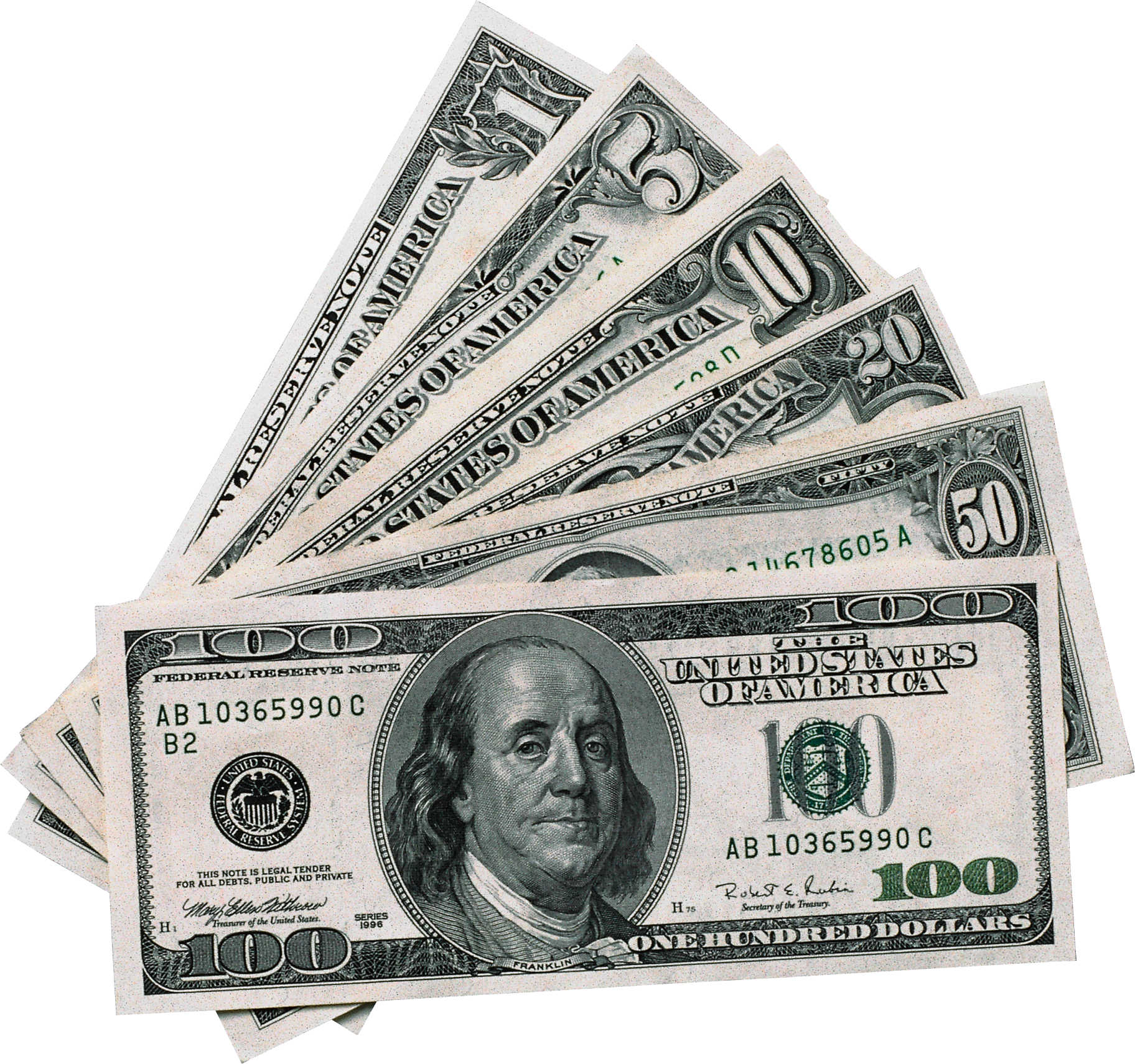 Money Hundred Dollar Bill PNG Transparent Image