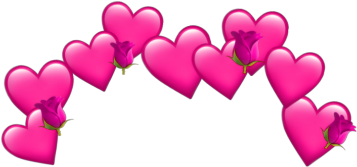 Image de PNG de couronne de coeur rose
