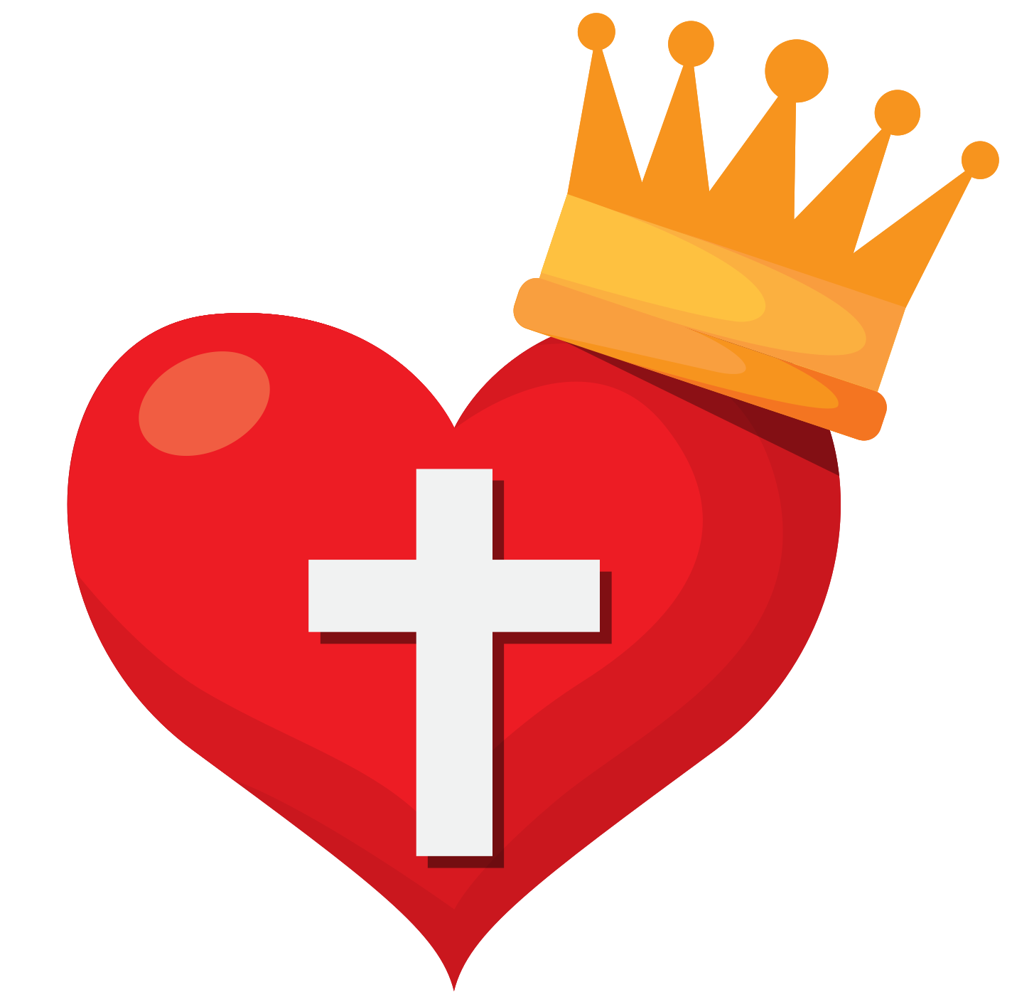 Imagem de alta qualidade da coroa da coroa do coração vermelho