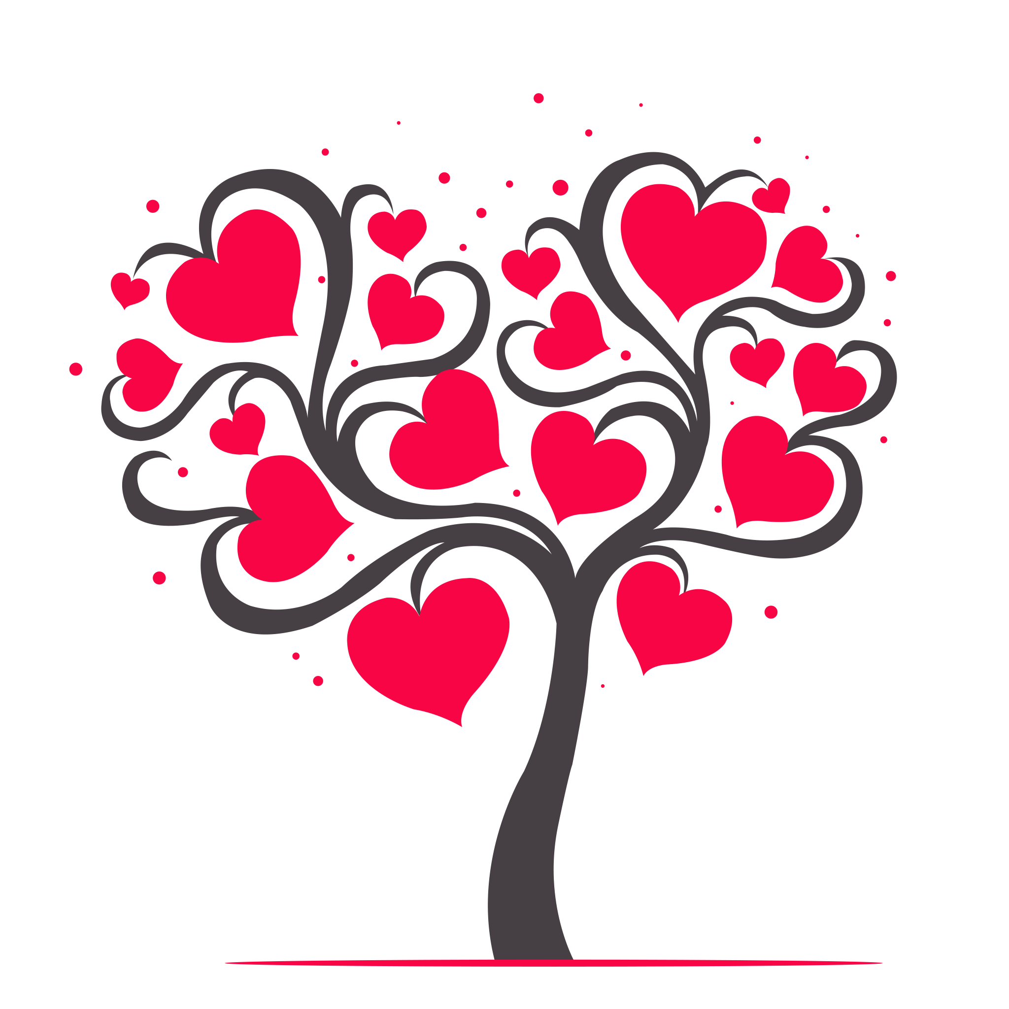 Red Heart Tree PNG Download Image | PNG Arts