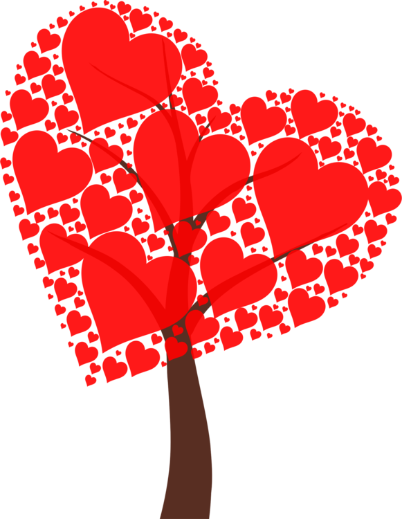 Tree de coeur rouge PNG Télécharger Gratuit