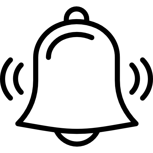 Silhouette youtube cloche icône Pic PNG