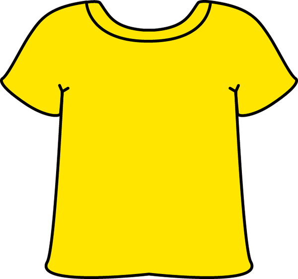 템플릿 노란색 티셔츠 투명 이미지