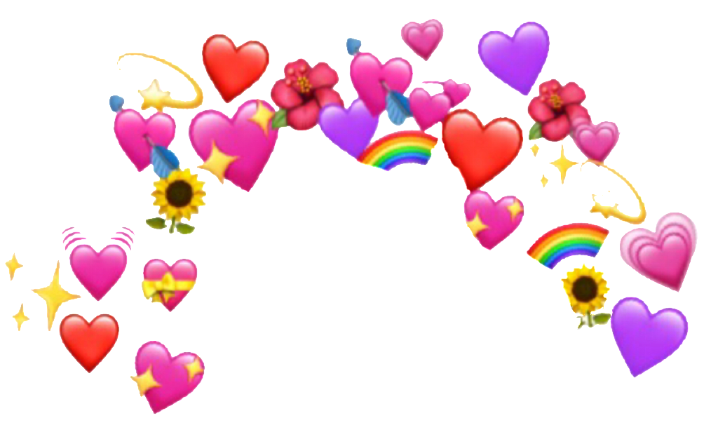 Vector Heart Crown PNG Image Background