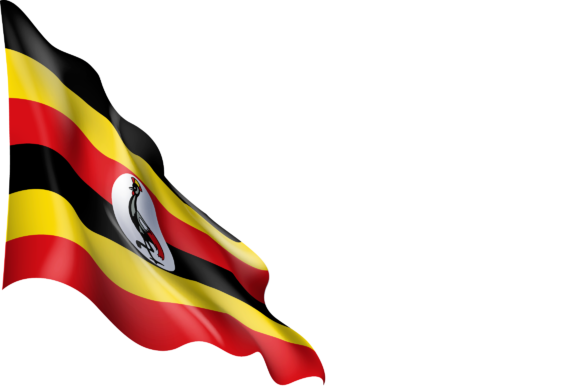 Uganda bayrağı sallayarak ücretsiz PNG Görüntü