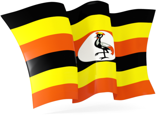 Uganda bayrağı PNG Görüntü arka plan sallayarak
