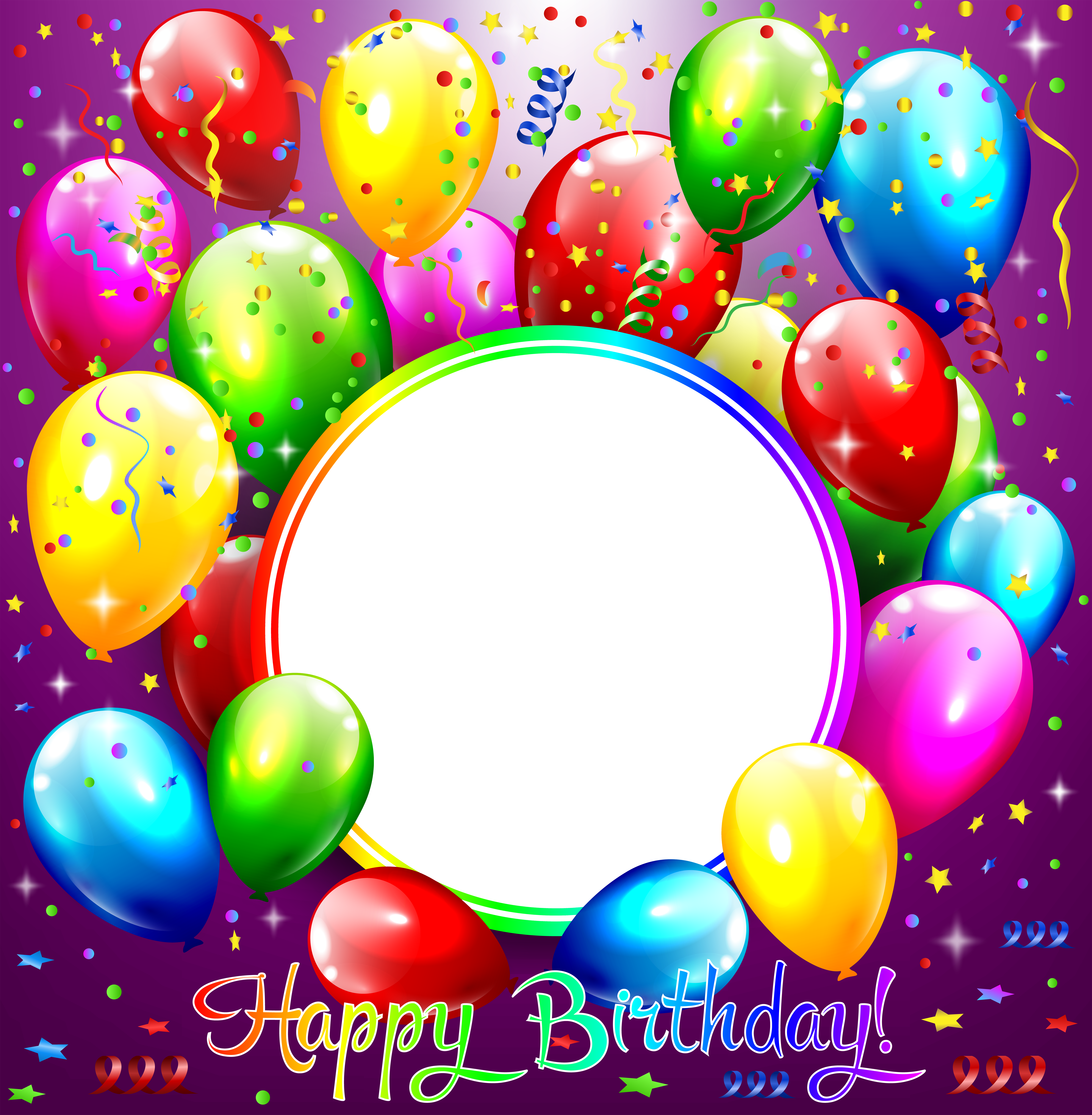 Ballons anniversaire cadre PNG image image