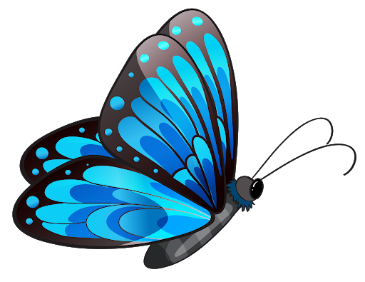 Blue Butterfly Flat Transparent Png Svg Vector File Images