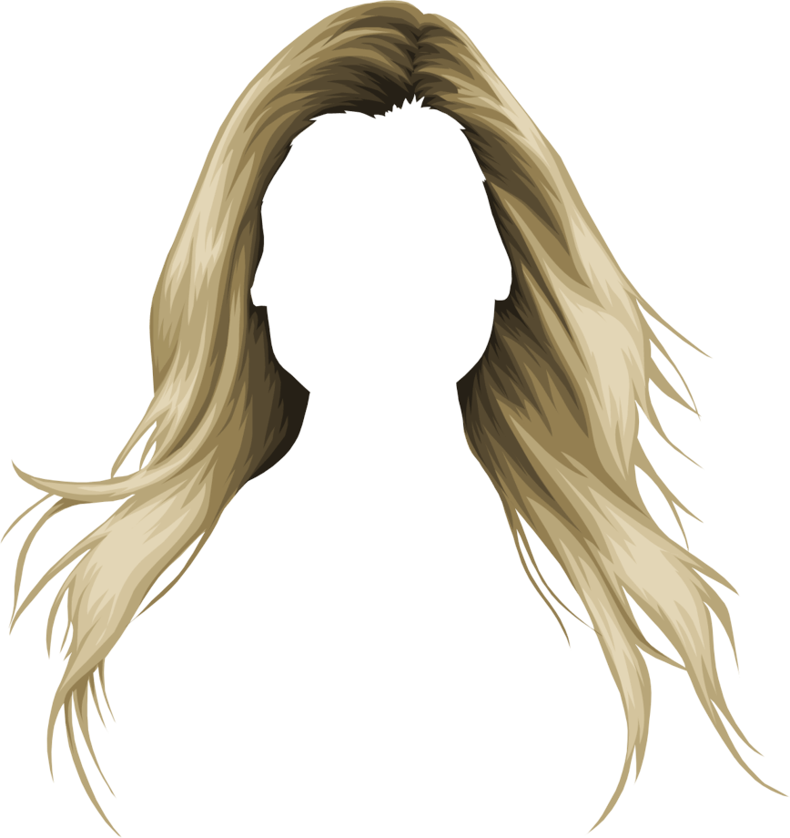 Золотые блондинки волосы PNG прозрачное изображение
