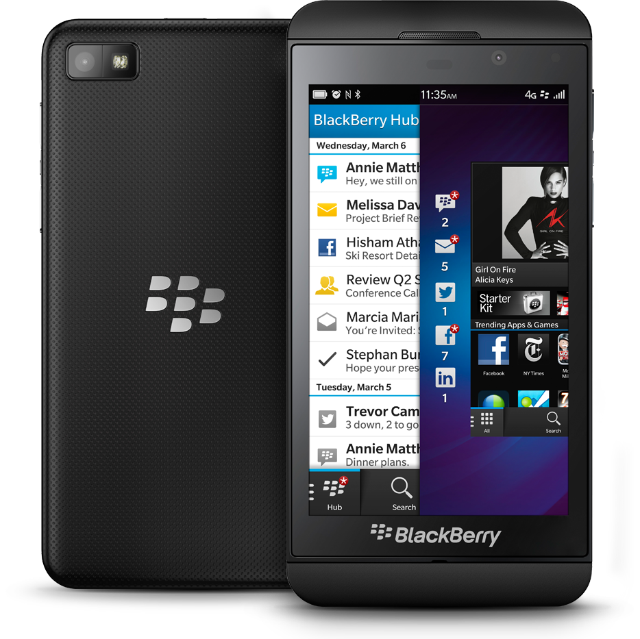 Smartphone Blackberry Mobile PNG Immagine