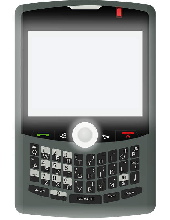 ภาพเวกเตอร์ Blackberry มือถือโปร่งใส