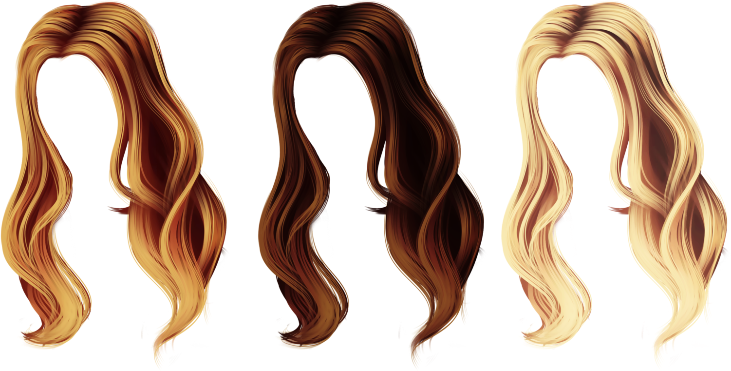 Векторные блондинки волосы PNG прозрачное изображение