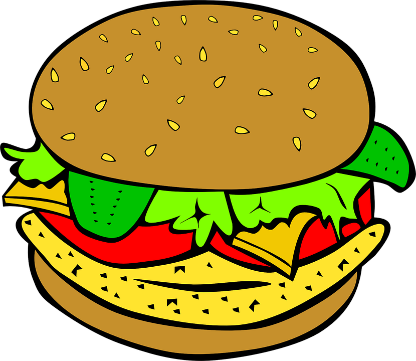 Vector Burger Sandwich PNG Image