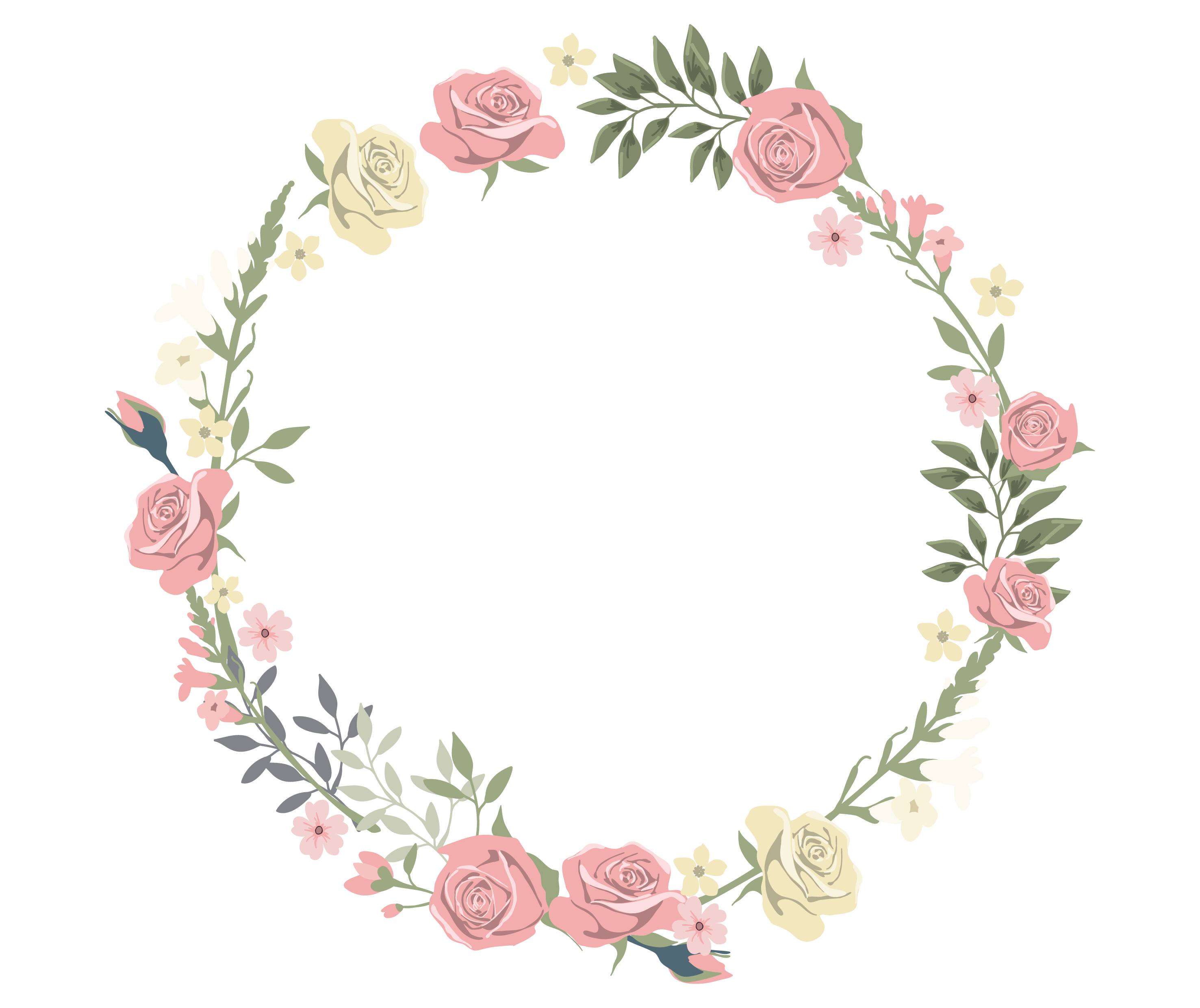 Imagen floral del fondo PNG del marco
