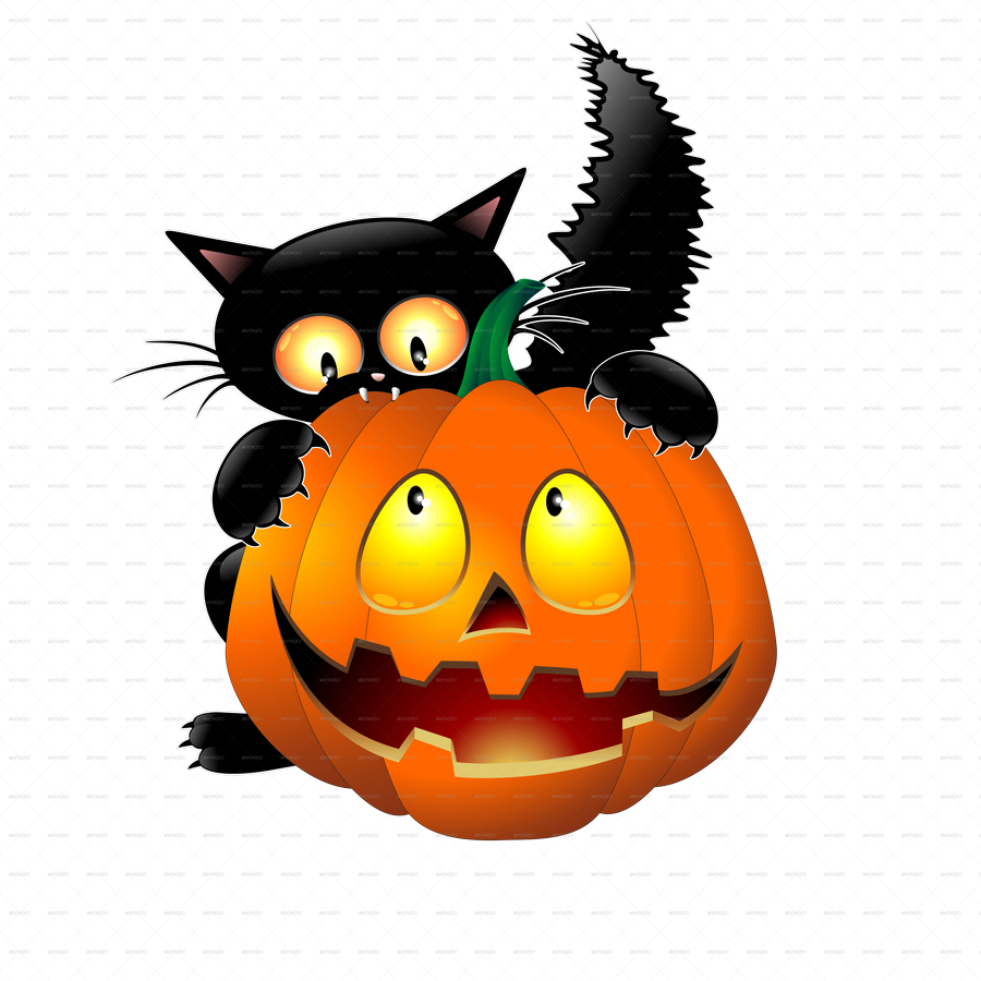 Halloween kucing Gambar Transparan