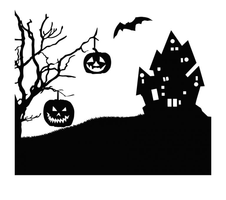 Halloween Silhouette Illustration Download PNG Image