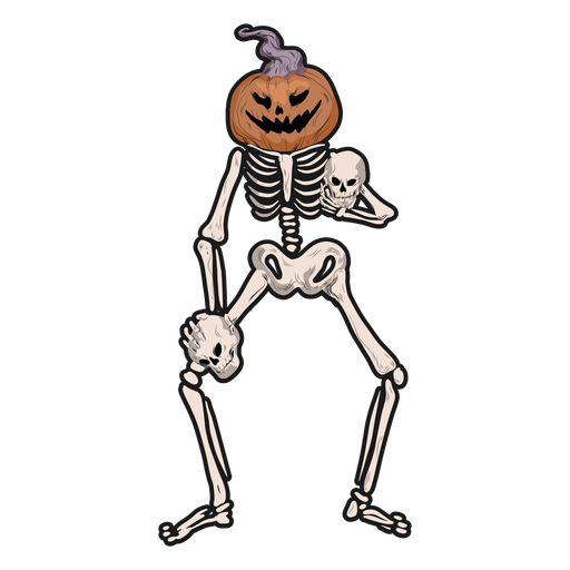 Halloween Skeleton Scary PNG Unduh Image