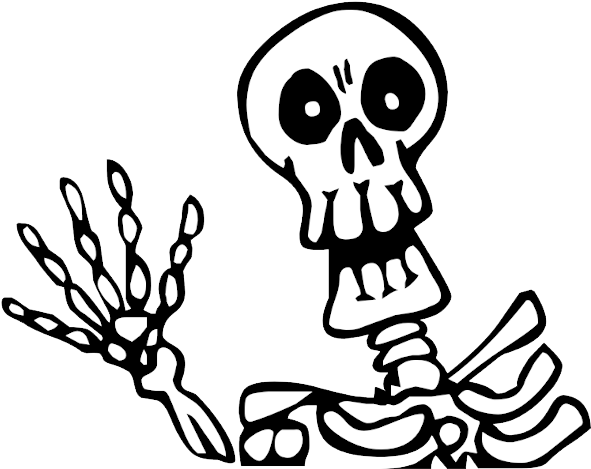 Хэллоуин скелет страшный PNG картина