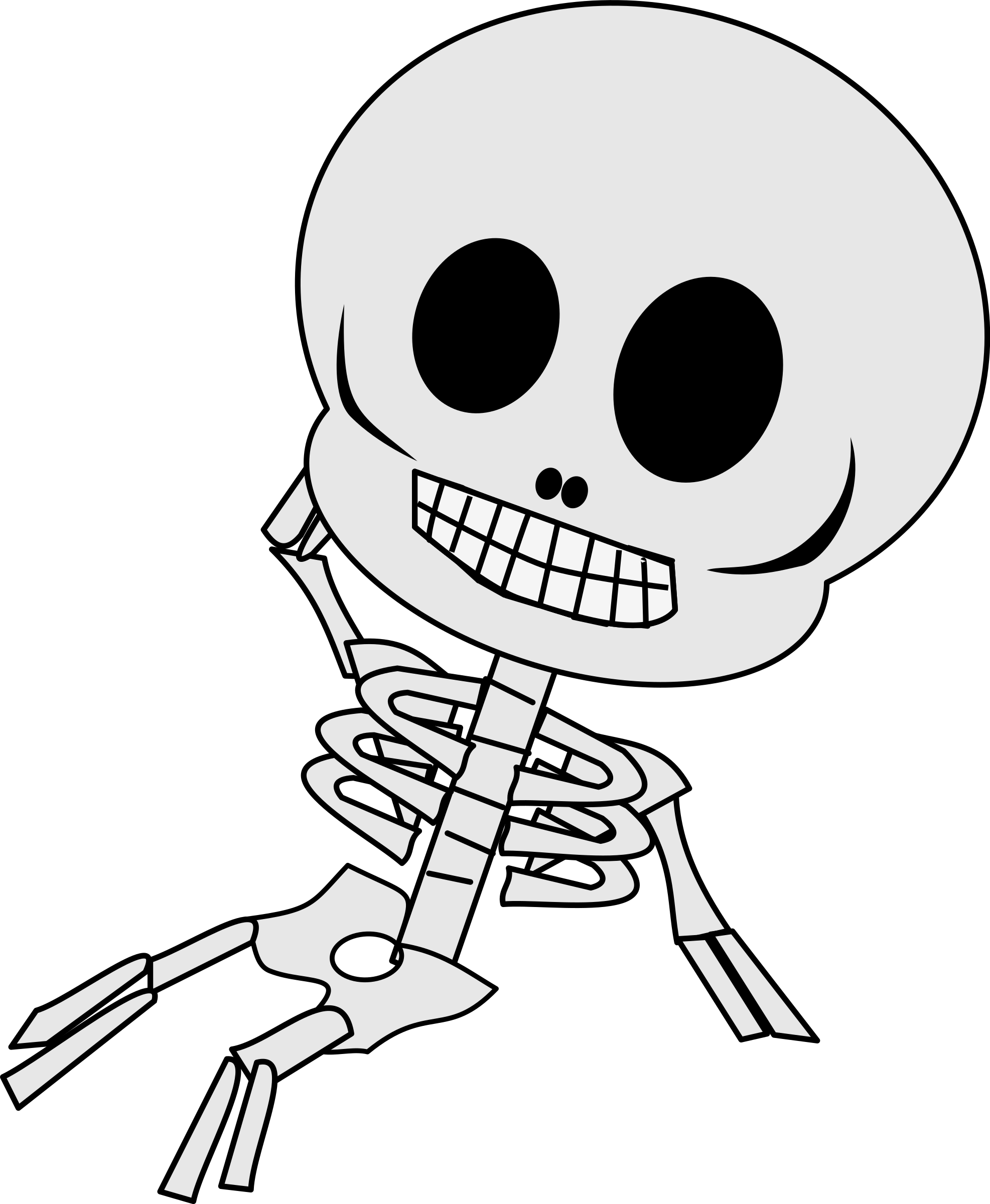 Squelette Halloween effrayant Transparent