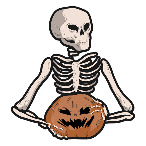 Halloween Skeleton Transparan Gambar