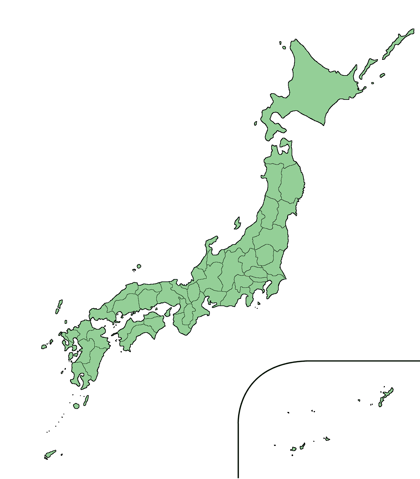 Япония карта PNG HQ Pic