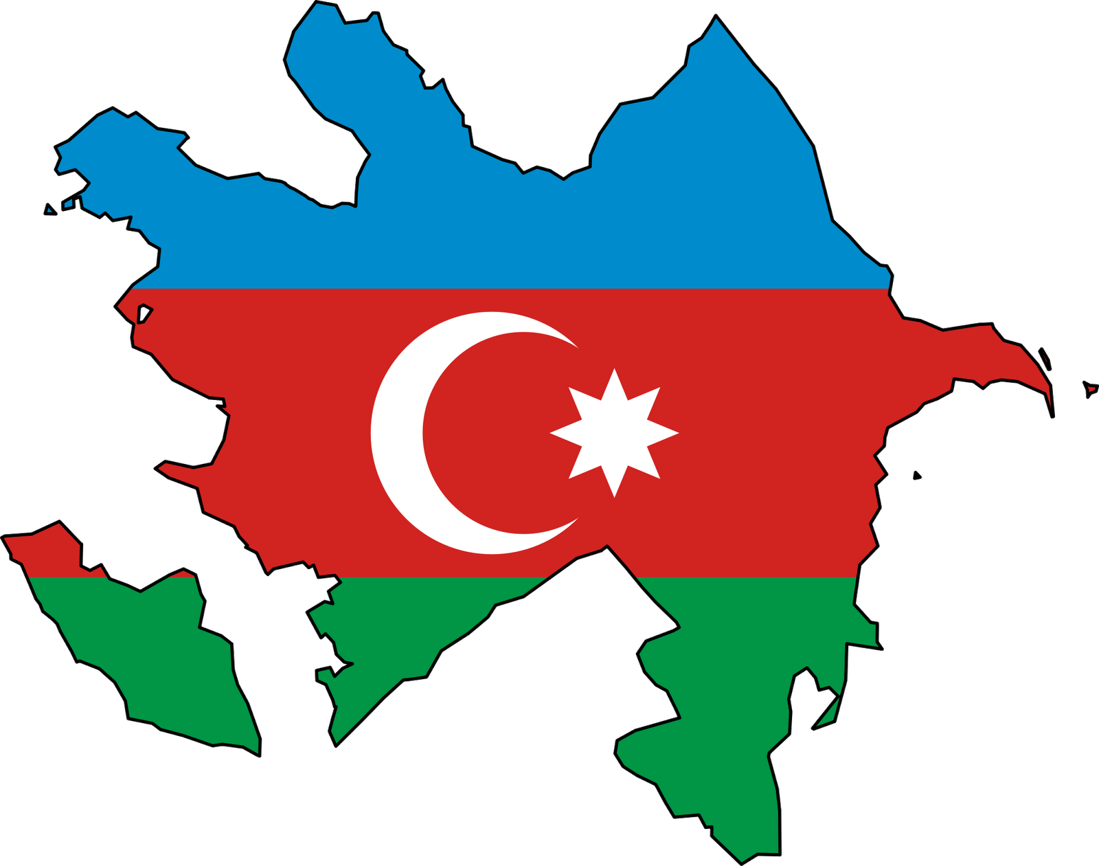 Azerbaijan ธงภาพโปร่งใส