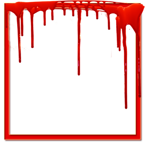 Blood Red Frame PNG Transparent Image