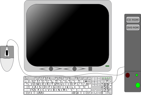 Gambar PNG komputer pribadi dengan latar belakang Transparan