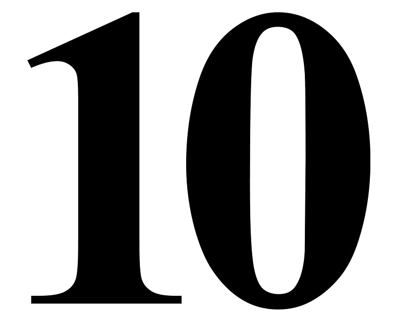 10 números grátis PNG Image