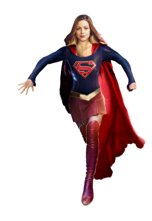 Foto PNG Supergirl di azione
