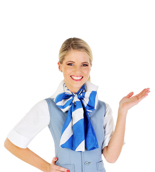 Air Hostess PNG High-Quality Image