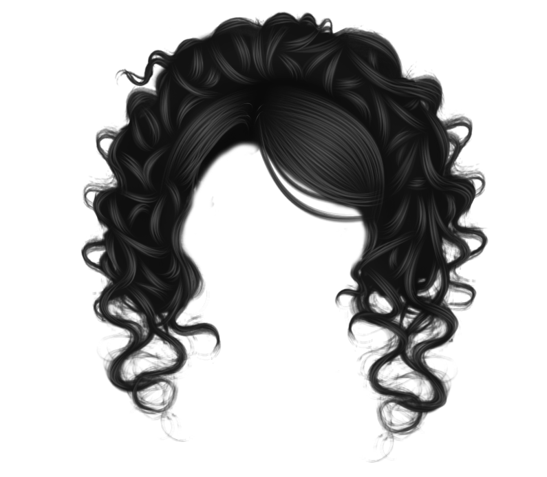 Black Hair PNG Image with Transparent Background