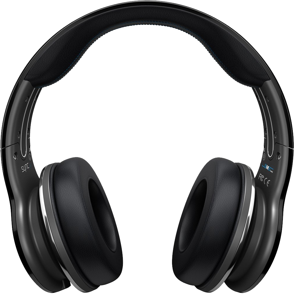 Black Headphone PNG High-Quality Image